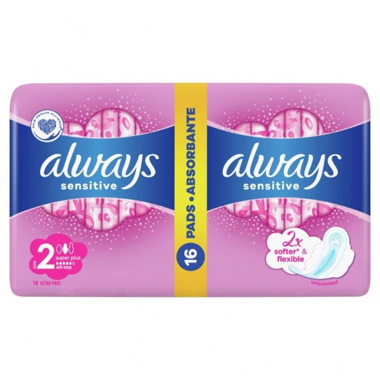 ALWAYS EGÉSZSÉGÜGYI BETÉT SENSITIVE ULTRASUPER+ (2-ES MÉRET) 16DB