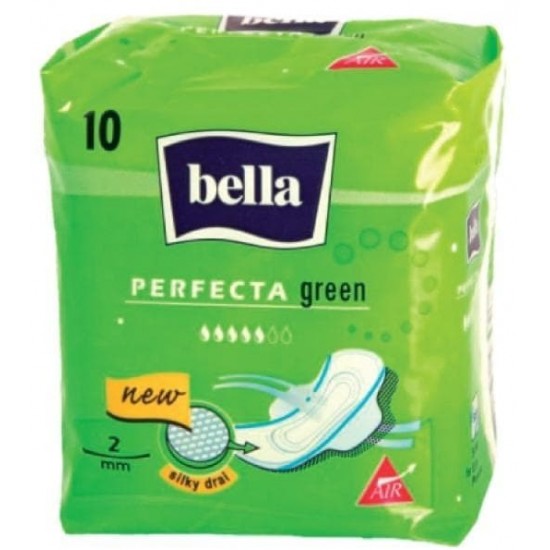 BELLA EGÉSZSÉGÜGYI BETÉT PERFECTA GREEN 10DB