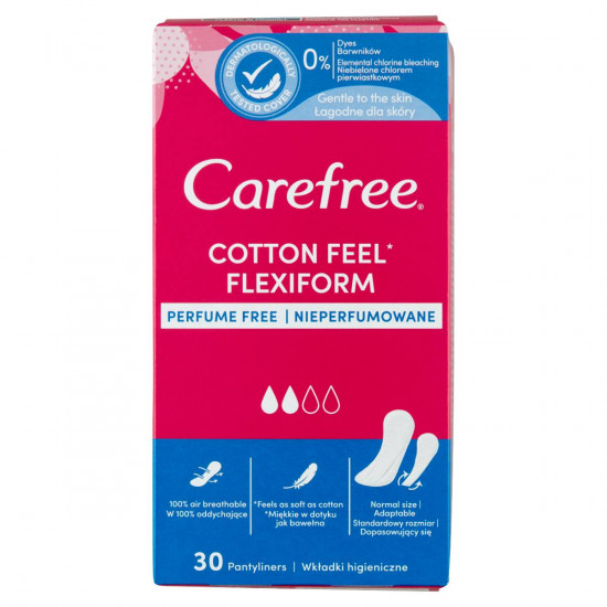 CAREFREE TISZTASÁGI BETÉT FLEXIFORM ILLATMENTES 30DB