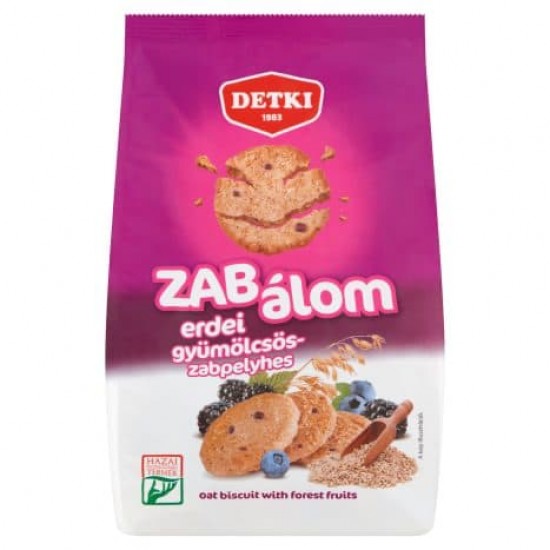 DETKI ZAB-ÁLOM ERDEI GYÜMÖLCSÖS ZABPELYHES KEKSZ 150G DETKI ZAB-ÁLOM ERDEI GYÜMÖLCSÖS ZABPELYHES KEKSZ 150G