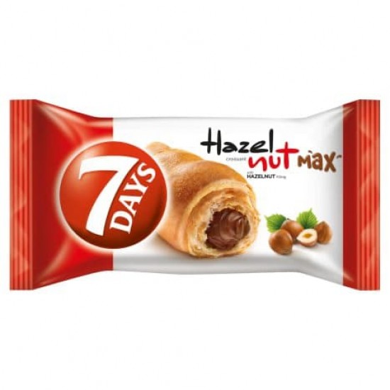 7DAYS CROISSANT HAZELNUT MAX MOGYORÓS TÖLTELÉKKEL 80G