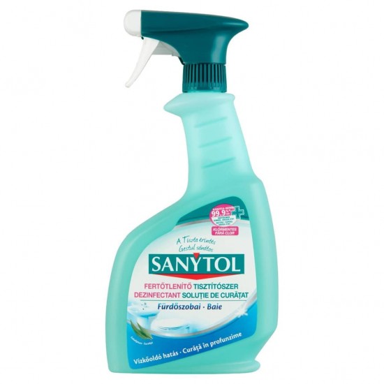 SANYTOL FERTŐTLENÍTŐ FÜRDŐSZOBAI SPRAY EUKALIPTUSZ ILLATTAL 500ML