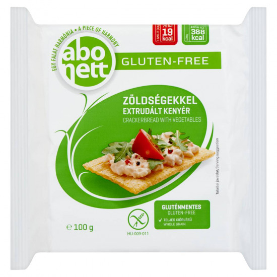 ABONETT GLUTÉNMENTES EXTRUDÁLT KENYÉR ZÖLDSÉGEKKEL 100 G