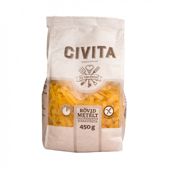 CIVITA RÖVIDMETÉLT GLUTÉNMENTES SZÁRAZTÉSZTA KUKORICÁBÓL 450G