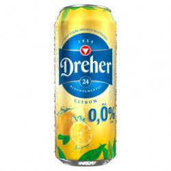 DREHER 24 ALKOHOLMENTES VILÁGOS SÖR ÉS CITROM ÍZŰ ITAL KEVERÉKE 0,5 L