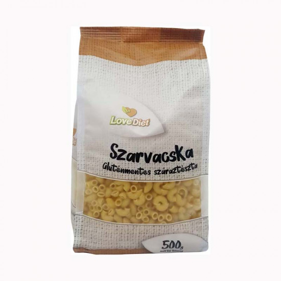 LOVE DIET SZARVACSKA GLUTÉNMENTES SZÁRAZTÉSZTA KUKORICÁBÓL 500G