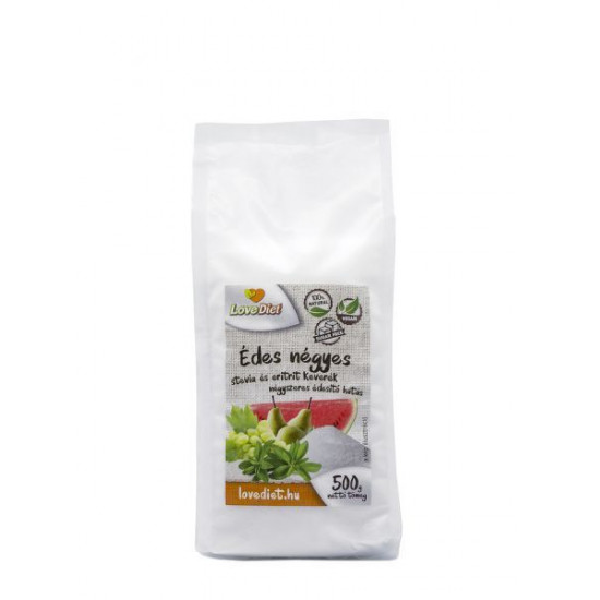 LOVE DIET ÉDESNÉGYES STEVIA ÉS ERITRIT CUKORHELYETTESÍTŐ 500G
