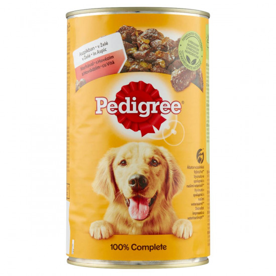 PEDIGREE TELJES ÉRTÉKŰ NEDVES ÁLLATELEDEL FELNŐTT KUTYÁK RÉSZÉRE MARHÁVAL 1200G