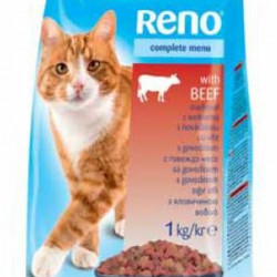 RENO TELJES ÉRTÉKŰ SZÁRAZ MACSKAELEDEL MARHA-ZÖLDSÉG 1KG 