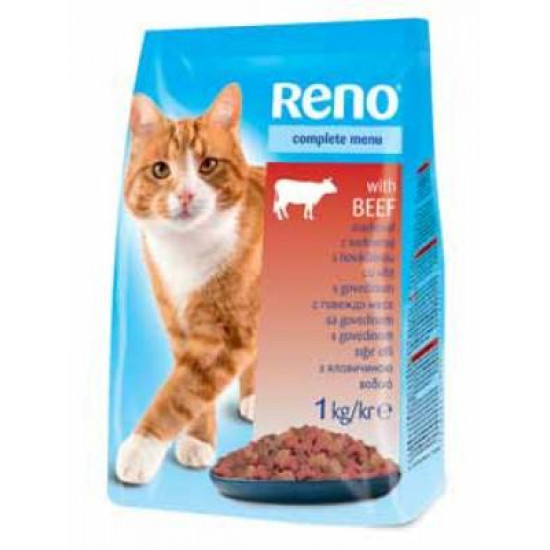 RENO TELJES ÉRTÉKŰ SZÁRAZ MACSKAELEDEL MARHA-ZÖLDSÉG 1KG 