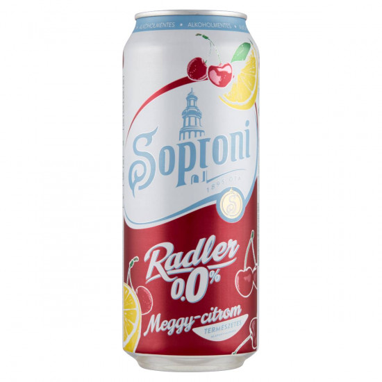 SOPRONI RADLER MEGGY-CITROMOS ALKOHOLMENTES SÖRITAL 0,5 L