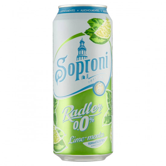 SOPRONI RADLER LIME-MENTÁS ALKOHOLMENTES SÖRITAL 0,5 L 