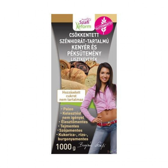 SZAFI REFORM CSÖKKENTETT SZÉNHIDRÁT TARTALMÚ KENYÉR ÉS PÉKSÜTEMÉNY LISZTKEVERÉK 1KG