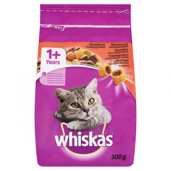 WHISKAS SZÁRAZ ÁLLATELEDEL MARHA-RÉPA 300G WHISKAS SZÁRAZ ÁLLATELEDEL MARHA-RÉPA 300G