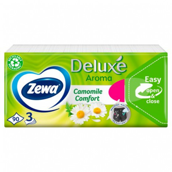 ZEWA DELUXE CAMOMILE COMFORT ILLATOSÍTOTT PAPÍR ZSEBKENDŐ 3 RÉTEGŰ 90 DB
