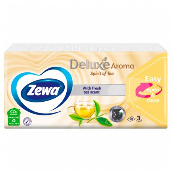 ZEWA DELUXE SPIRIT OF TEA ILLATOSÍTOTT PAPÍR ZSEBKENDŐ 3 RÉTEGŰ 90 DB